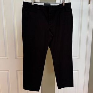 Banana Republic Workwear Slacks Straight Leg Ankle, Black, Size 12